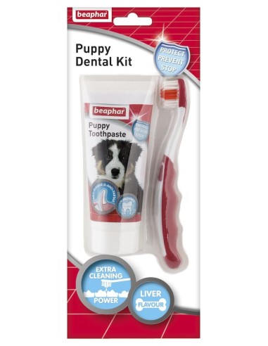 BEAPHAR PACK CACHORROS: PASTA DENTAL + CEPILLO