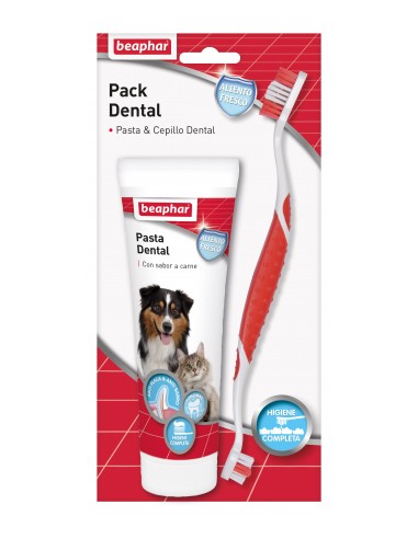 BEAPHAR PACK DENTAL: PASTA DENTÍFRICA + CEPILLO