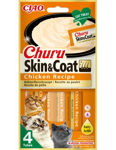 CHURU GATO SKIN&COAT RECETA DE POLLO