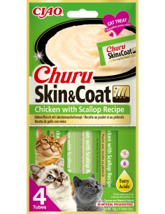 CHURU GATO SKIN&COAT RECETA DE POLLO CON VIEIRA