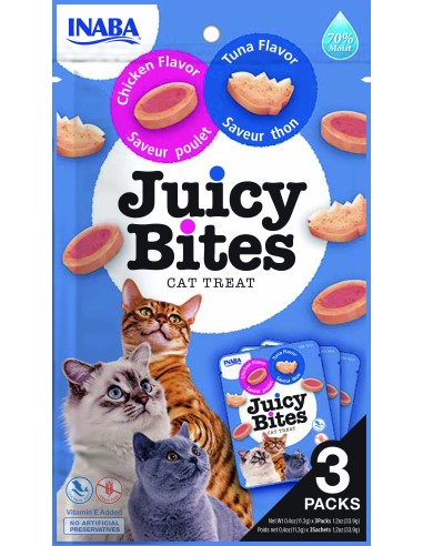 CHURU GATO JUICY BITES POLLO/ATÚN