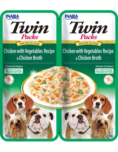 CHURU PERRO TWIN PACKS POLLO CON VERDURAS