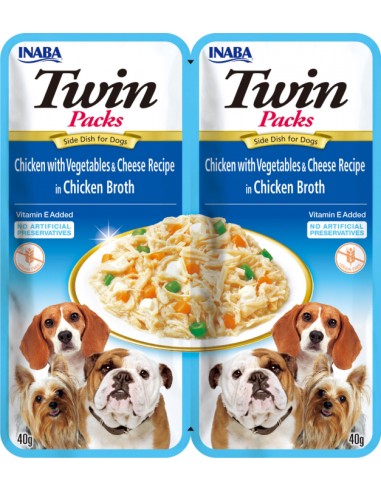 CHURU PERRO TWIN PACKS POLLO CON VERDURAS Y QUESO