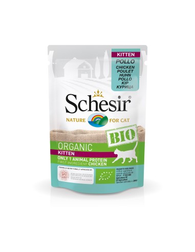 SCHESIR GATO BIO KITTEN POLLO EN PATÉ