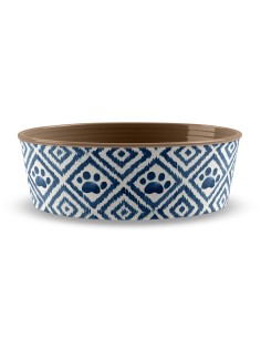 COMEDERO HUELLAS  AZUL 