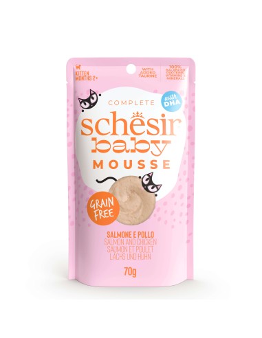 SCHESIR GATO BABY POLLO CON SALMÓN MOUSSE