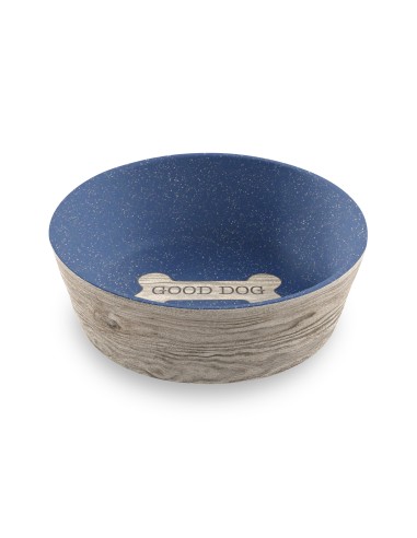 COMEDERO WOOD BONE AZUL