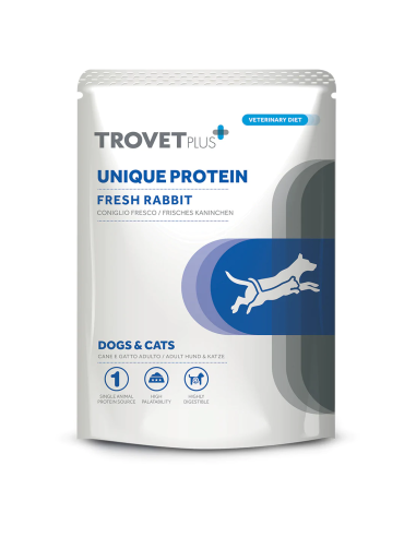 TROVET PLUS PERRO Y GATO UNIQUE  PROTEIN CONEJO