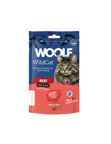 WOOLF WILDCAT SNACK SEMIHUMEDO TERNERA